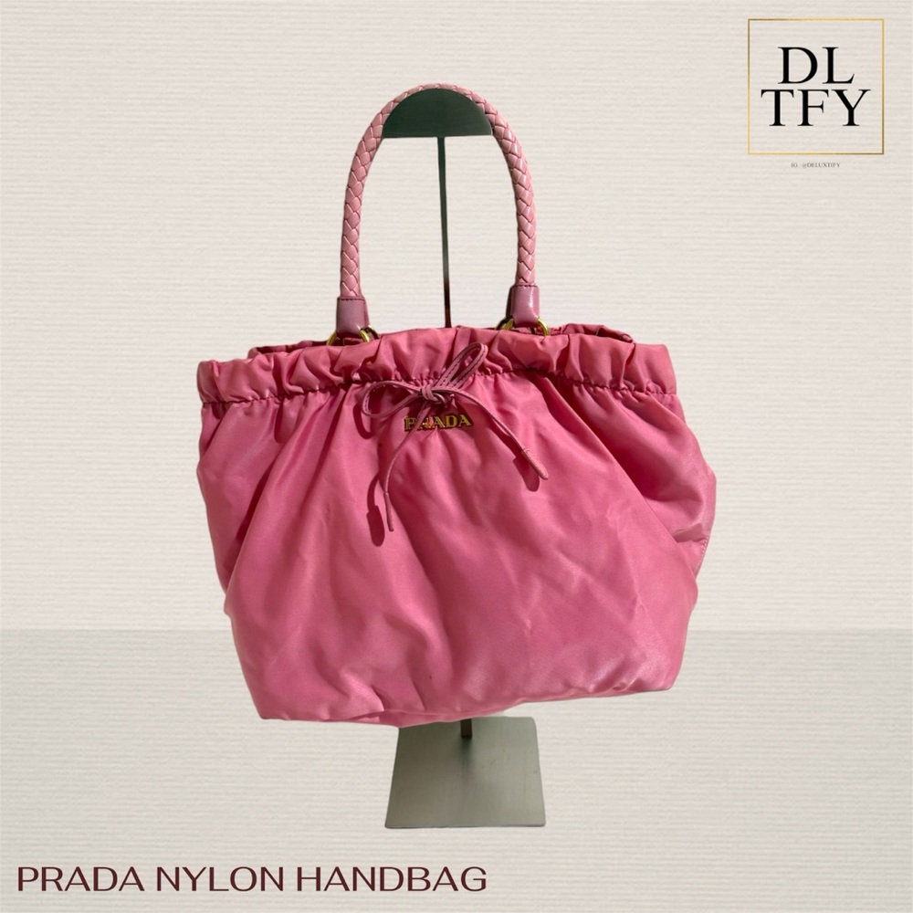 Prada Pink Nylon Tote Bag